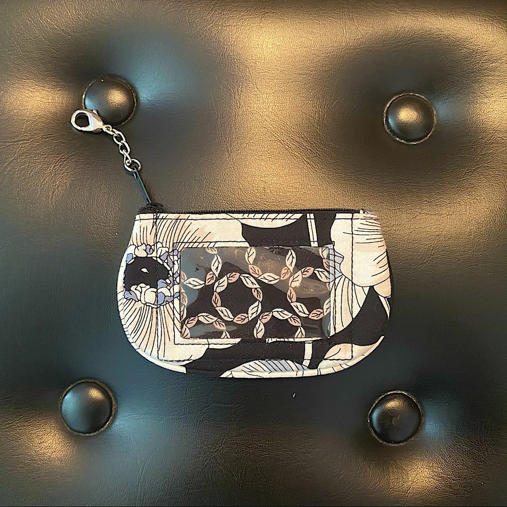 Vera Bradley Camellia Black ID Wallet